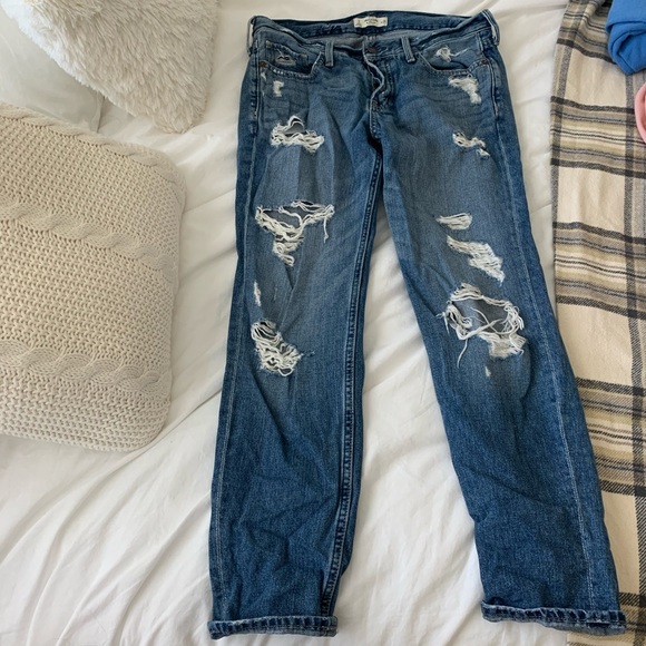 Abercrombie & Fitch Denim - a&f distressed boyfriend jeans